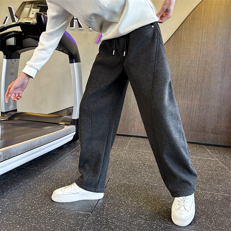 K161-P78控108新款加绒加厚卫裤设计感解构裤子秋冬直筒男裤潮流，男装休闲裤，星座102A（原电商D309-1）