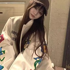高级感时尚棒球服外套少女春秋2025新款初中高中学生宽松休闲上衣，男装夹克，星座1210-1