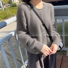 时尚百搭秋冬女装针织衫气质减龄开衫外套，女装针织衫/毛衣，宇灿羊绒
