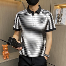 PL044-特P40控65条纹海魂风刺绣夏季新品男士短袖POLO衫潮，男装Polo衫，电商D310B-1