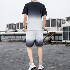 夏季短袖t恤男士潮牌运动上衣一套帅气短袖套装男潮流V9908-P45，男装T恤，星座509