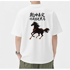 1506-1/TL4191/P33美式短袖t恤男士2026夏季新款痞帅个性印牌宽松，男装T恤，星座1506-1