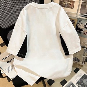 300克得物重磅100纯棉宽松撞色短袖结构感拼接T恤男 RH5030-特P35图片