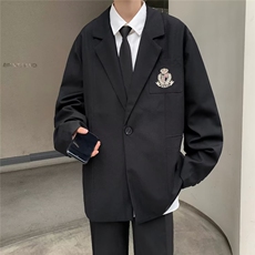 男青春流行简约气质长袖潮时尚平驳领标准西服上衣W1019P45，男装西服，星座1116-2
