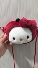 2025新款毛绒kt猫单肩零钱包颜值可爱软萌肩带可拆卸厂家直销