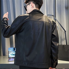 潮秋冬痞帅皮衣夹克男装上衣新款韩版保暖夹克外套流行HH8071P72，男装夹克，星座1013-5