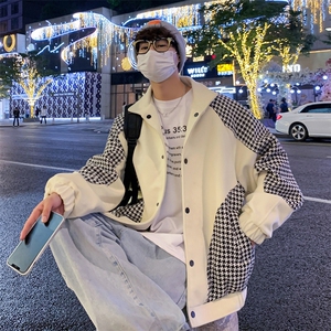 毛呢夹克男外套男小香风棒球服男加厚G500-P105加绒P125港风B图片