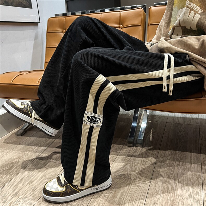 加绒加绒加厚保暖休闲裤男大码裤子男拖地裤，男装卫裤，电商D229A