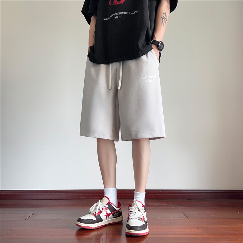 抖音品质夏季新款舒适字母印花宽松短裤B315-K24155-特p30控58,男装休闲裤,电商B315