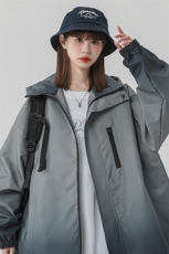 2026中性风山系防水冲锋衣渐变色夹克女大码M-5XL休闲JK77088P85，男装夹克，星座227-7