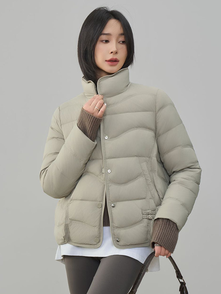 2025新款90白鸭绒羽绒服杜哪款常规无帽短款否保暖中古风白鸭绒,女装羽绒服,阳光伊恋