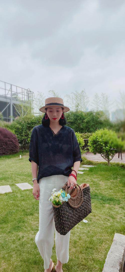 纯苎连衣裙小衫裤子裙子衬衣 时尚风 风淑女风休闲风，女装连衣裙，川哲