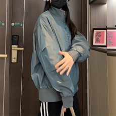 JK5023/P70春装新款炫彩缎面飞行夹克男女美式潮短款外套宽松上衣，男装夹克，电商A141