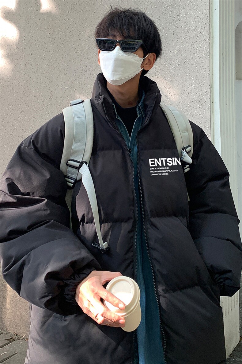 港风街景时尚字母印花休闲立领棉衣A247-MY62039特批65控99,男装棉衣,电商A247