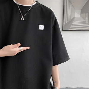8XL-M 重磅！特大码T潮牌上衣男中性华夫格短袖T恤DX304P25控39图片