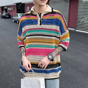 2024春夏季新款男休闲冰丝凉感短袖T恤 B6001 P38图片