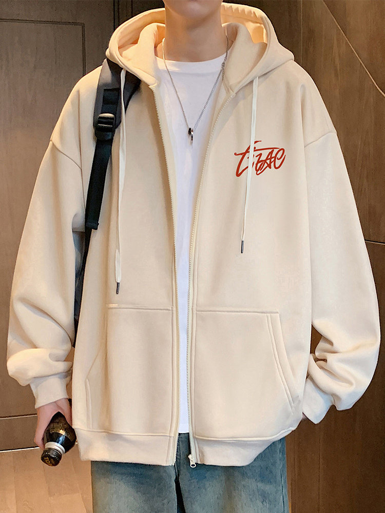 H229连帽卫衣秋冬新款拉链开衫休闲外套大码宽松潮牌长袖上衣,女装短外套,星座304A-1