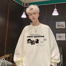 港风纯棉高街抖音直播得物高品质长袖T恤打底衫T4508P28，男装T恤，电商C408(原B339-1)
