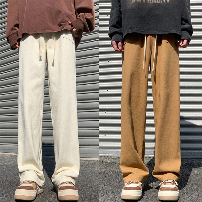 XZ616早秋季新款重磅纯棉百搭宽松直筒休闲长裤TY519P45控58,男装休闲裤,星座512A（原616）
