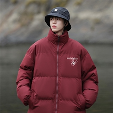 港风新款冬季时尚百搭宽松字母印花棉服外套MY62059P85控118，男装棉衣，电商A268A
