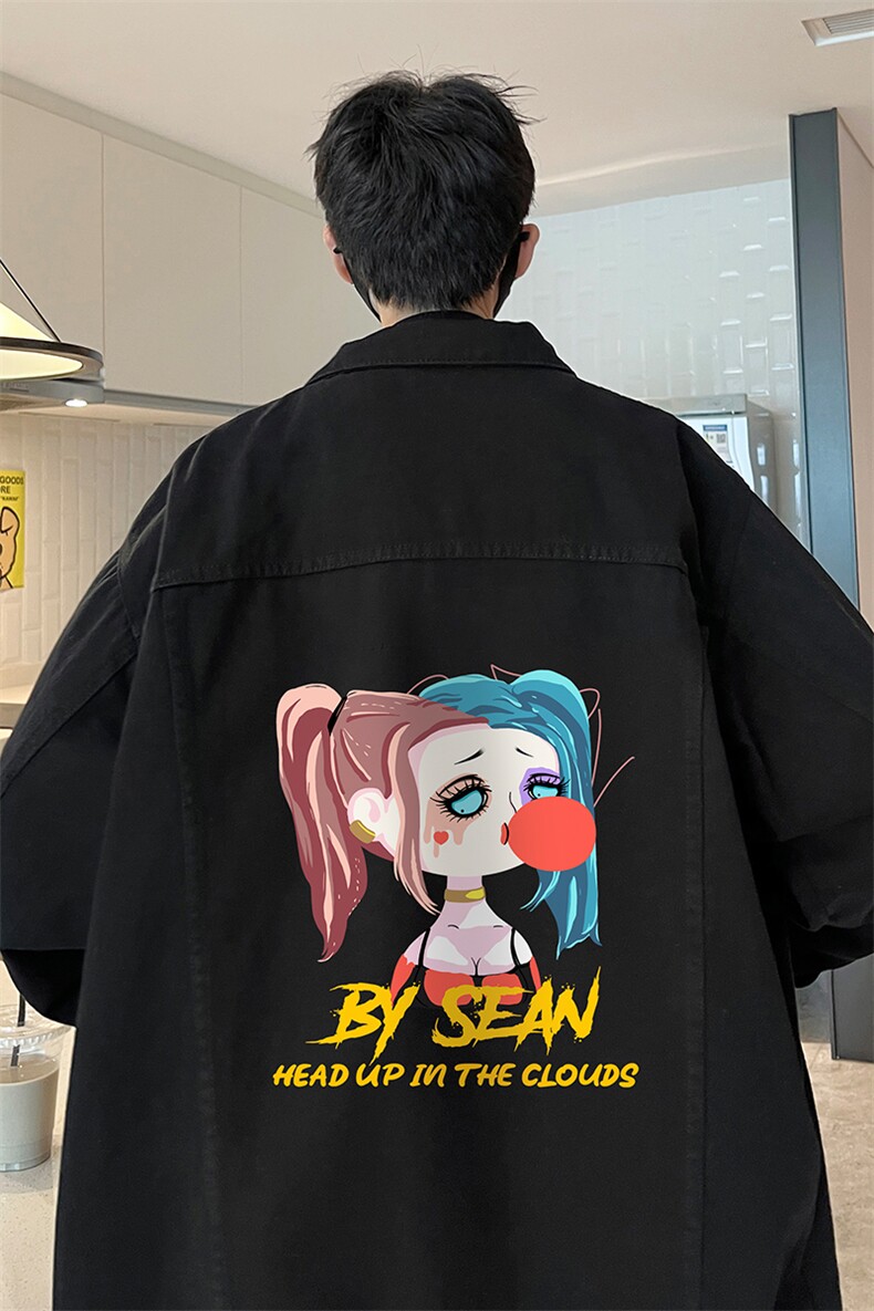 牛仔夹克男大码牛仔外套男茄克NJ77298-P60加绒款-P75,男装夹克,电商A040