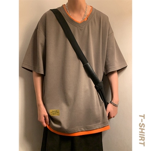 夏季短袖港风暖光休闲宽松潮牌百搭短袖T恤男TC3138RK01-P30控50图片