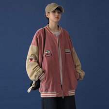 20年秋冬新款拼色水洗固色100%棉灯芯绒棒球服DS-B293-Y775-P90，男装夹克，电商A306