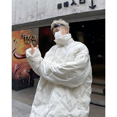 美式高街pu皮棉服男冬季痞帅宽松面包服外套M9004-P90，男装棉衣，星座1109-3