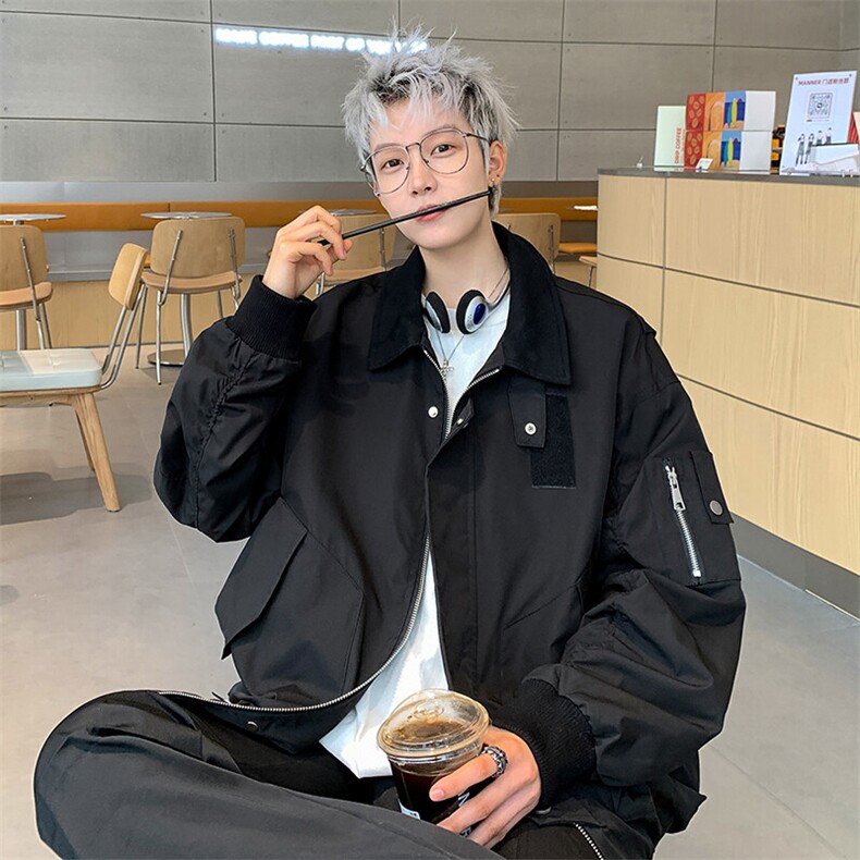 JK8804-P70美式春秋潮牌重工设计感拼接夹克,男装夹克,星座1503