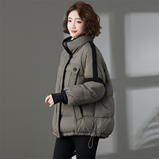 2023冬装新款时尚百搭潮流气质短款休闲减龄小个子羽绒服外套女，女装羽绒服，丽影随形