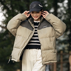 2024冬季新款男日系潮牌立领拼色白鸭绒羽绒服加厚外套YR10-F219，男装羽绒服，电商A101（原外27）