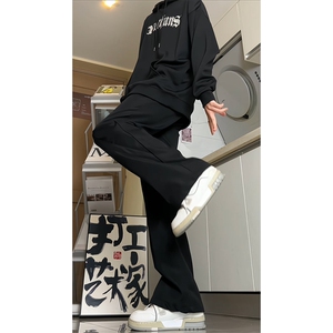 cleanfit解构设计感西裤修身微喇叭高街vibe高级感图片
