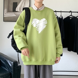 Y2610P38主推男圆领韩版运动外套ins港风青少年上衣21秋冬卫衣图片