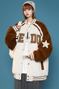 冬款中性加棉加厚刺绣棉衣外套毛巾绣棒球服男士8133-P120控价158图片