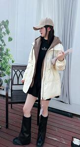 【现货】冬装新款假两件羽绒服图片