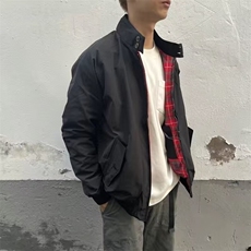 抖音品质秋款男立领夹克格子内衬外套网络图JK111P68，男装夹克，星座1013-1