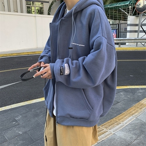 WY2107-P60 控88 秋季新款港风男女连帽宽松卫衣外套图片