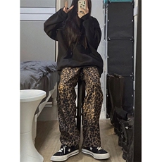 DT10-P52美式豹纹牛仔裤男女秋季新款2024长裤-网图档口大货，男装牛仔裤，星座603-2