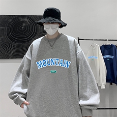 圆领卫衣男大码加厚加绒长袖t恤男S6231-P28加绒款-P33，男装卫衣，电商A040