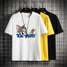 夏季新款潮牌流行印花帅气青少年宽松男士休闲T恤TM01-P20，男装T恤，电商A128