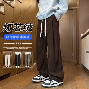 现货重磅灯芯绒300g美式潮流男大码休闲弯刀裤K24081-特P30控58图片