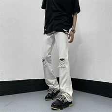 夏季美式高街破洞铆钉牛仔裤货号K750P60，男装牛仔裤，电商A063