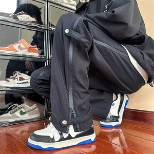 直筒型青少年中低腰直筒美式工装运动机能拉链冲锋裤子男K876/P48图片