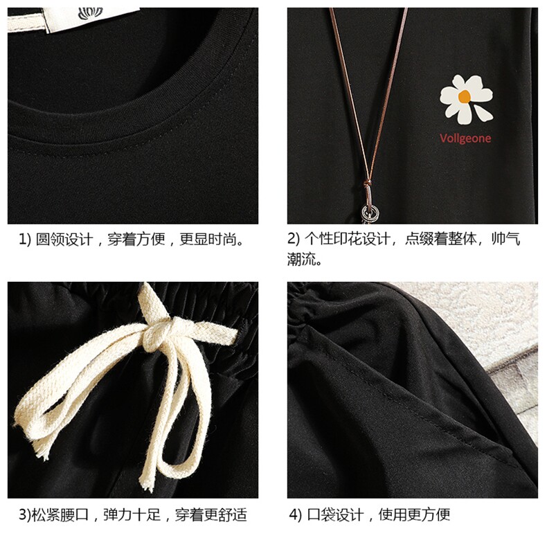 TD56059-P35短袖t恤套装男短裤两件套男装搭配一套帅气,男装T恤,电商A040A