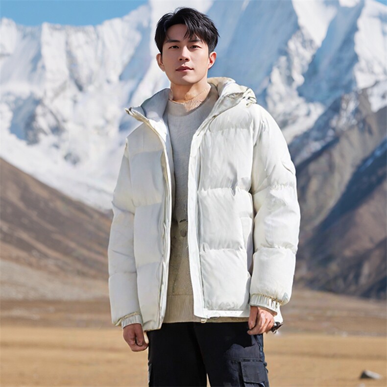 MY02男女休闲连帽75D双径双纬雪尼尔带帽棉服棉衣外套加厚保暖潮,男装棉衣,星座115A(原星座507）