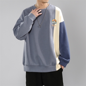2023春季简约拼接日系轻奢刺绣卫衣男MY02392-P58图片