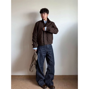 时尚流行简约日系潮流原宿新款慵懒ins仿兔毛座山雕夹克棉服外套图片