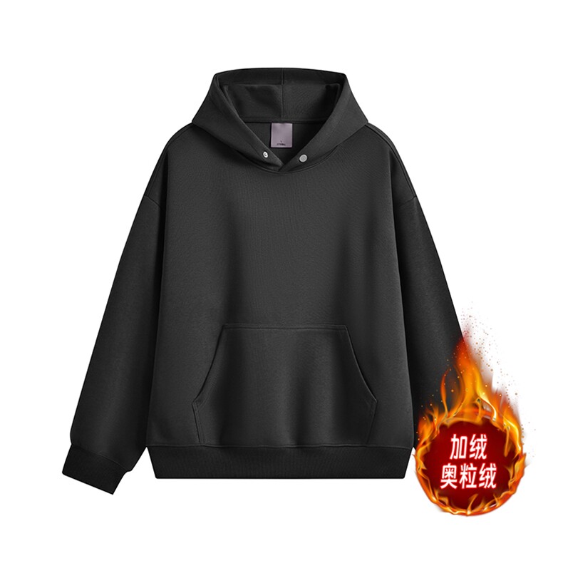 重磅拼接500克结构连帽卫衣撞色加绒奥粒绒外套潮 RH5323JR-P57图片
