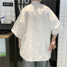 S1272-P42日系复古宽松型短袖衬衫，男装衬衫，星座1501-1
