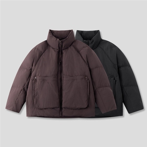 抖音-大禹的服饰-设计师款立领肌理感简约时尚羽绒服yrf201-TP245图片